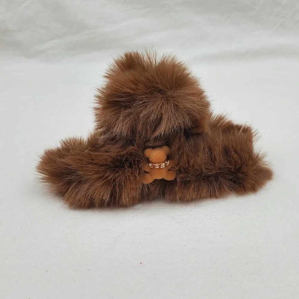 Plush hair claw clip hair accessories